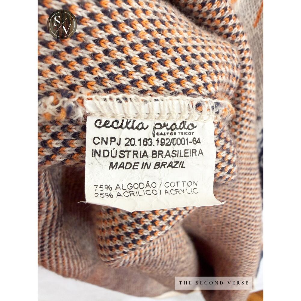 Celia Prado Sleeveless Knit Short Dress Abstract Boho Embellished Size S - Picture 9 of 9